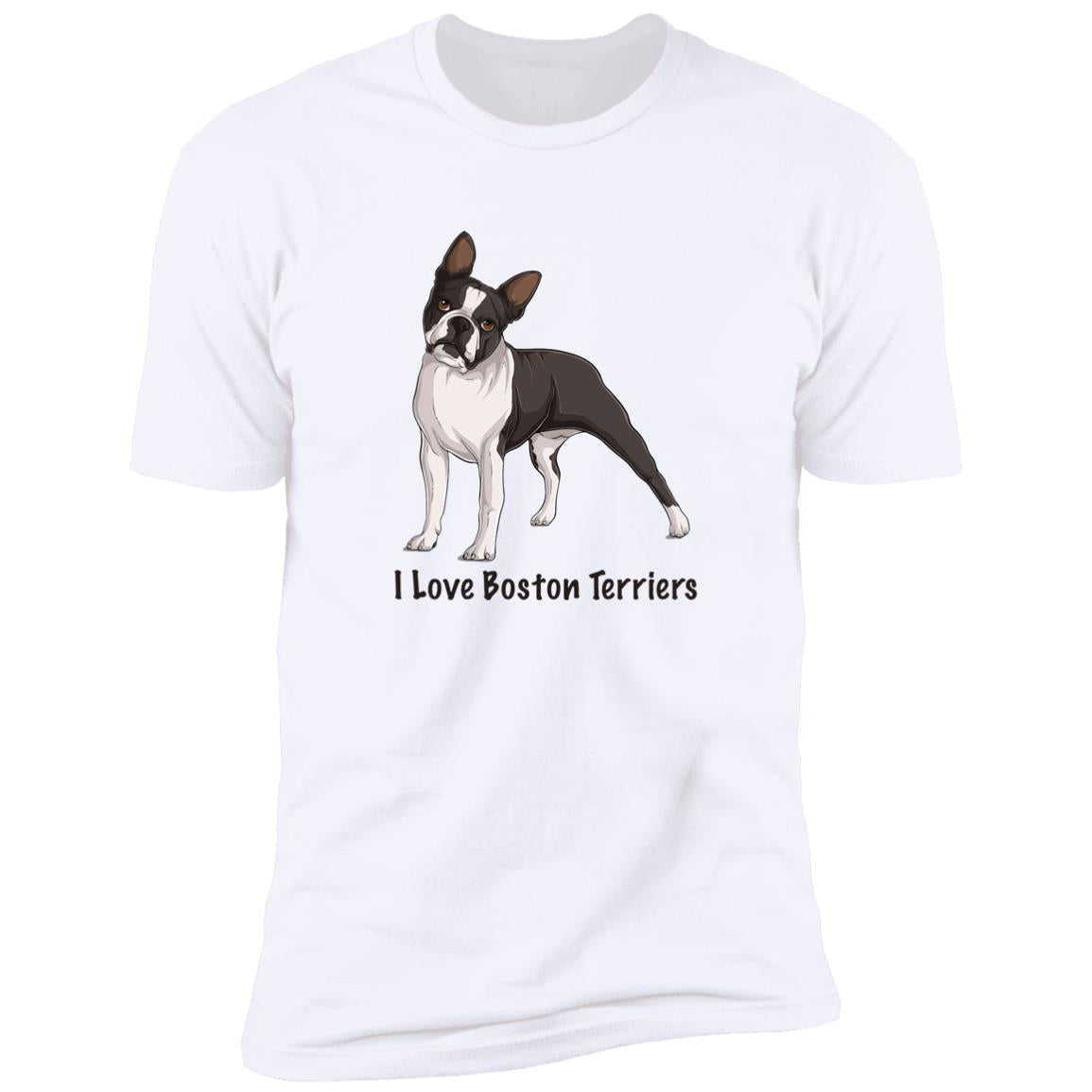 Premium Short Sleeve Tee | "I Love Boston Terriers"