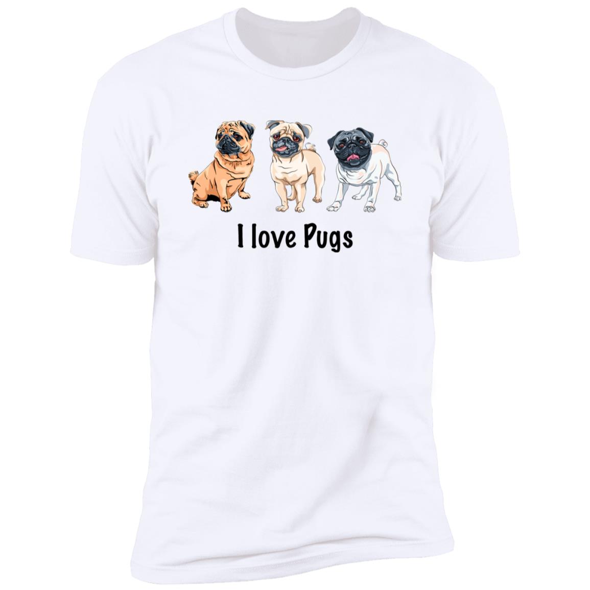 Premium Short Sleeve Tee with Pug Breed Design