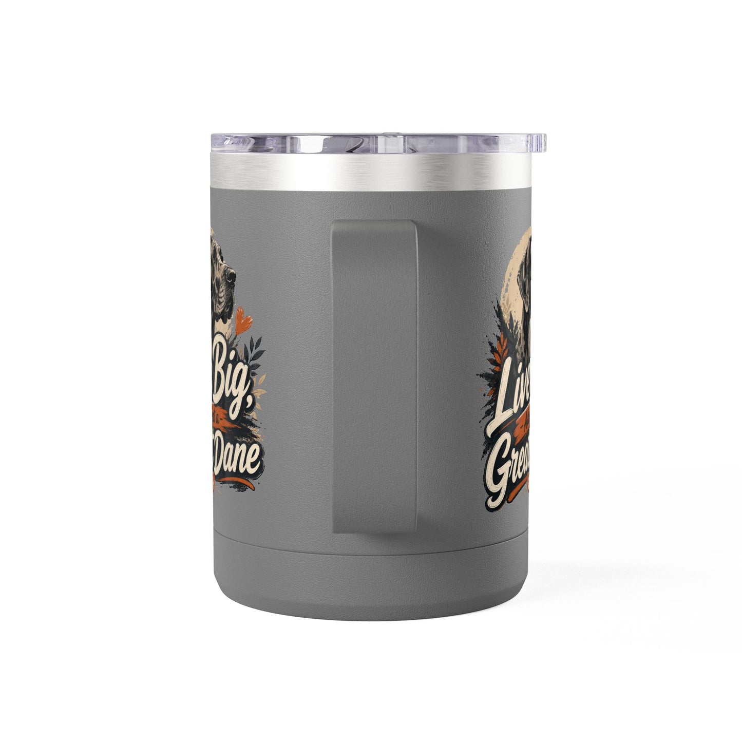 Great Dane Coffee Tumbler - "Live Big, Adopt a Great Dane" 15oz Insulated Mug