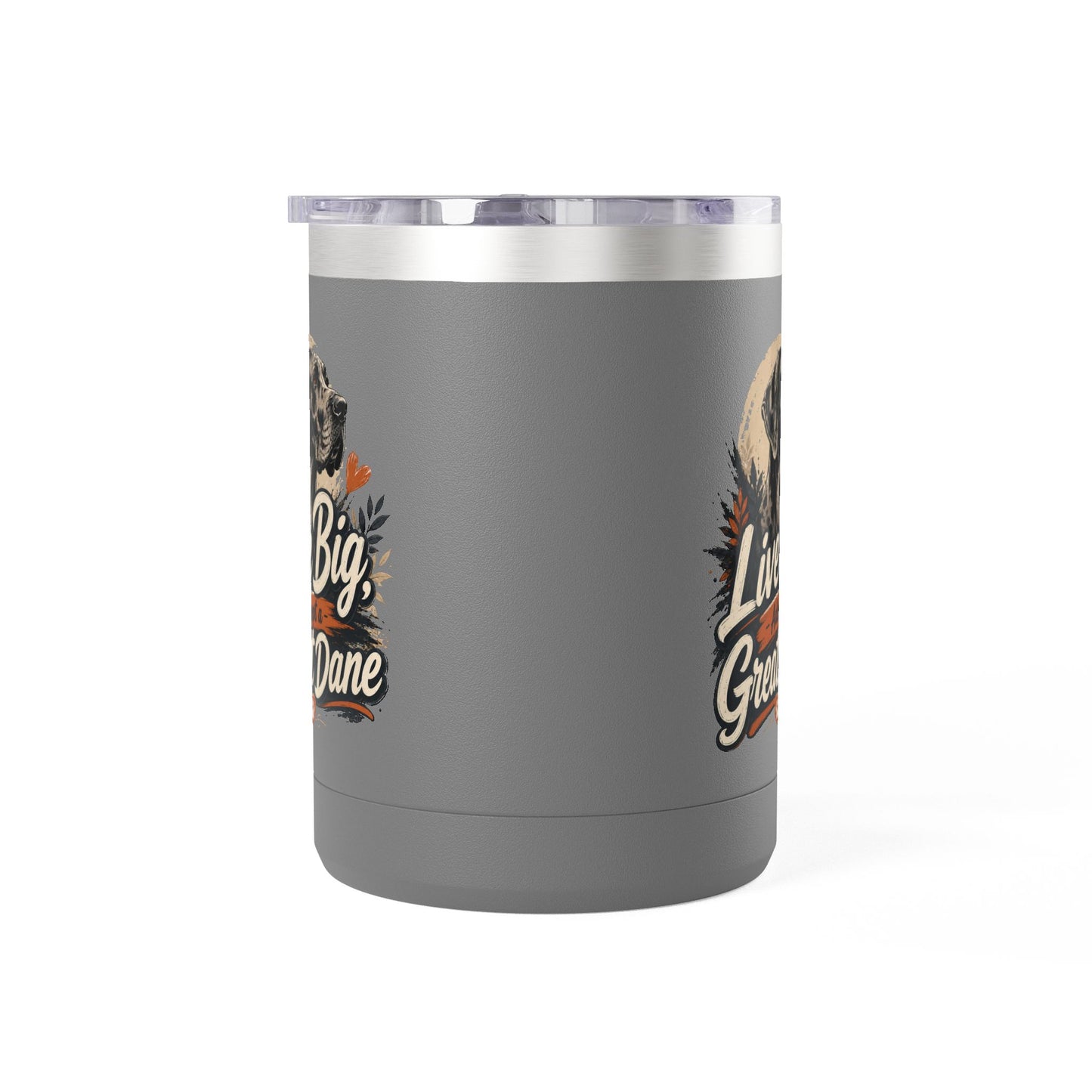 Great Dane Coffee Tumbler - "Live Big, Adopt a Great Dane" 15oz Insulated Mug