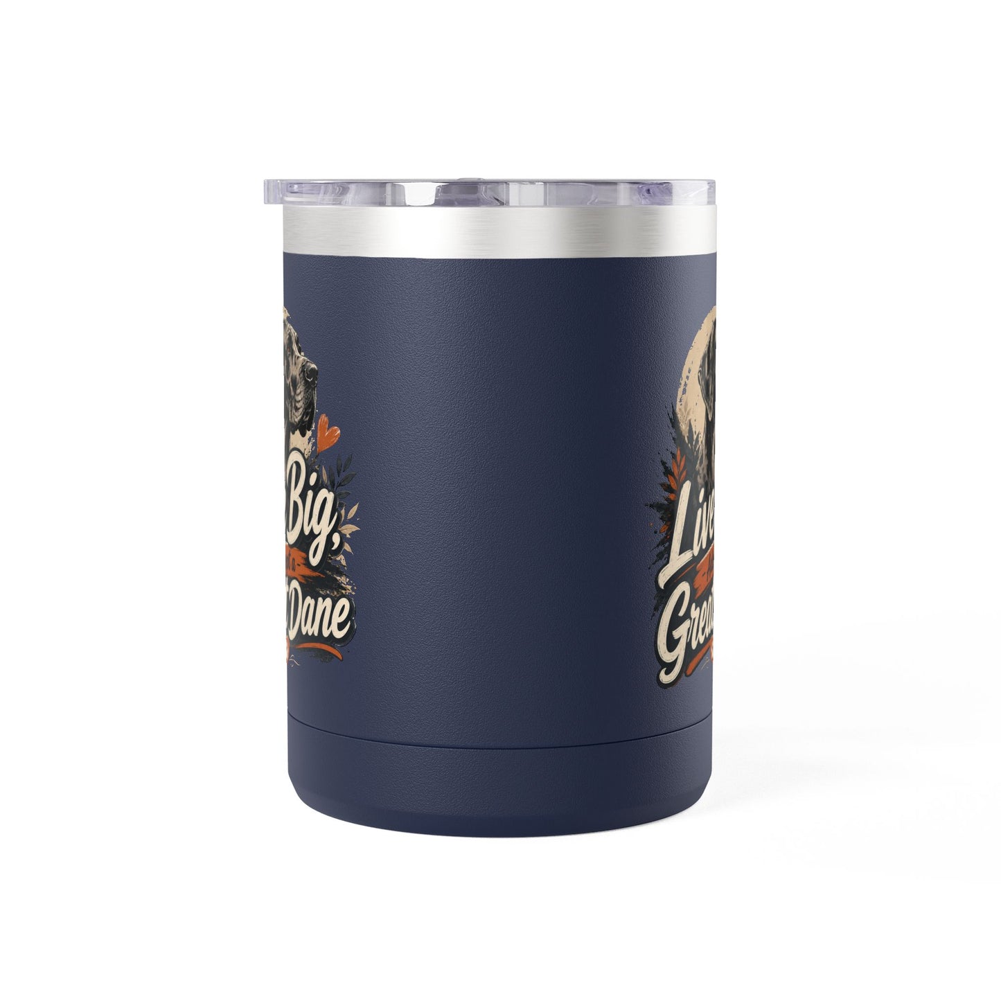 Great Dane Coffee Tumbler - "Live Big, Adopt a Great Dane" 15oz Insulated Mug