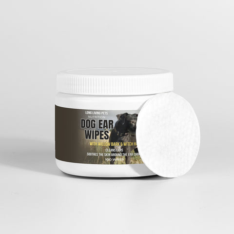 Image of Dog Ear Cleaner Wipes | All Natural Ingredients | No alcohol | with Willow Bark and Witch Hazel