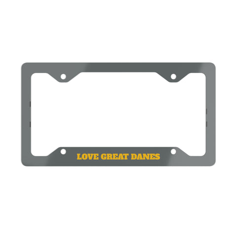 Image of Love Great Danes Metal License Plate Frame