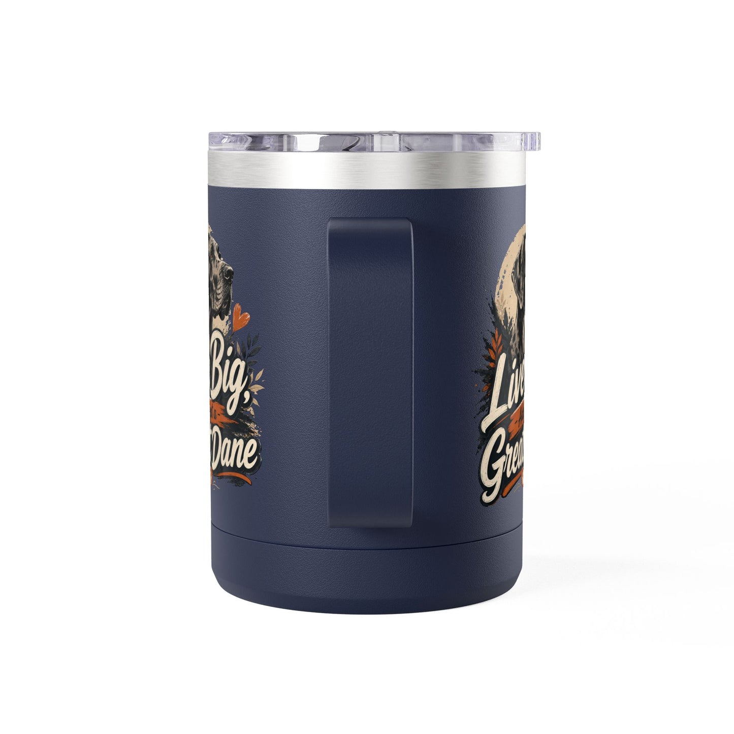 Great Dane Coffee Tumbler - "Live Big, Adopt a Great Dane" 15oz Insulated Mug