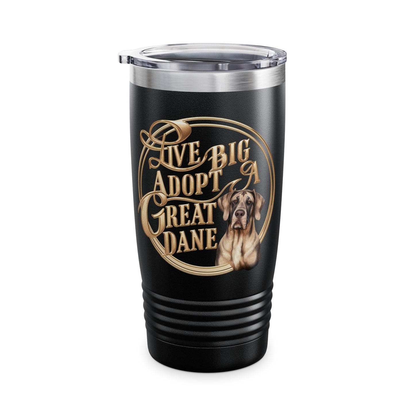 Live Big Adopt a Great Dane - Ringneck Tumbler, 20oz