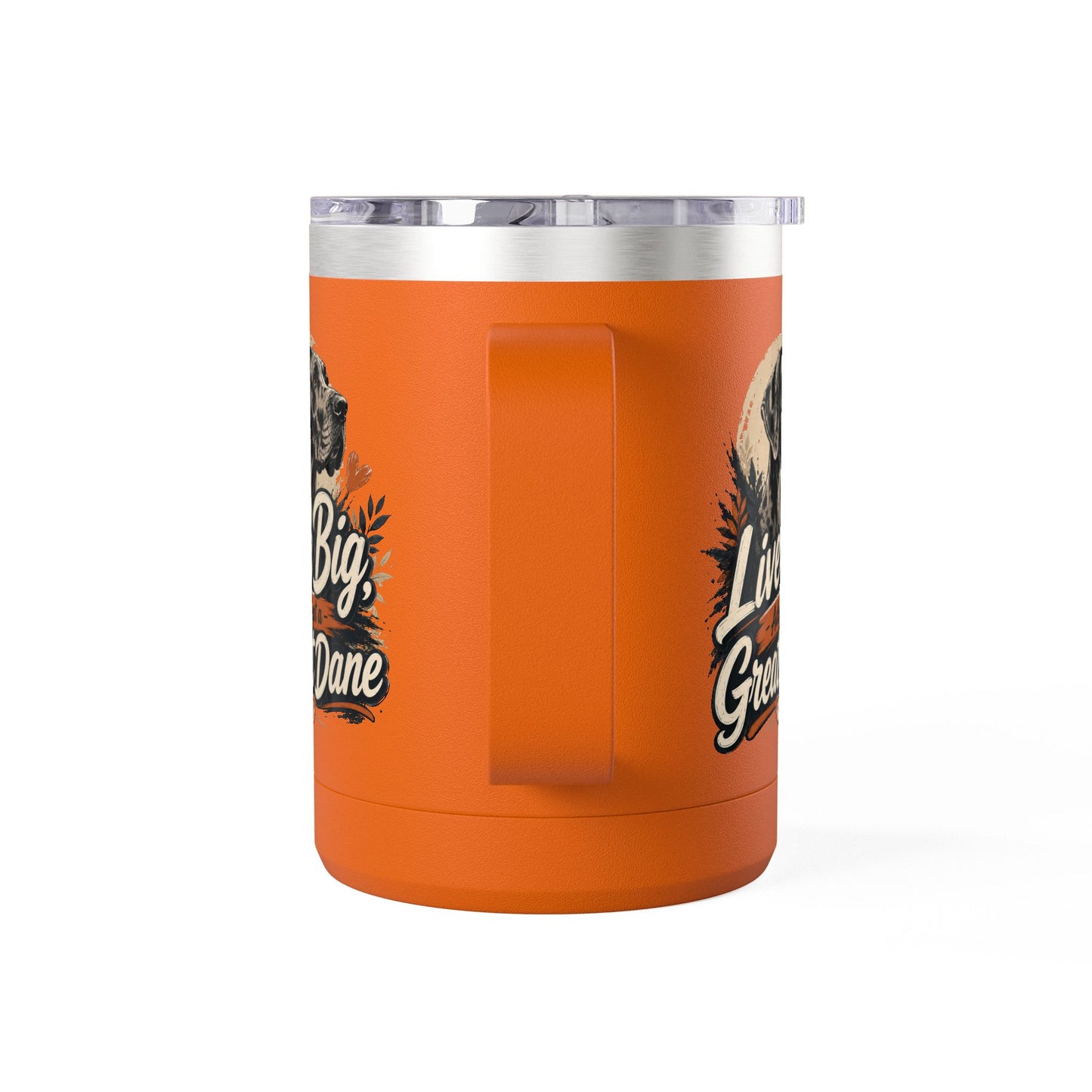 Great Dane Coffee Tumbler - "Live Big, Adopt a Great Dane" 15oz Insulated Mug