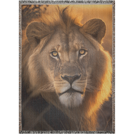 Lion Art on Woven Blankets