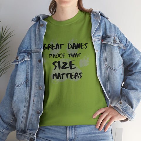 Image of Great Danes Proof That Size Matters | Unisex Heavy Cotton Tee