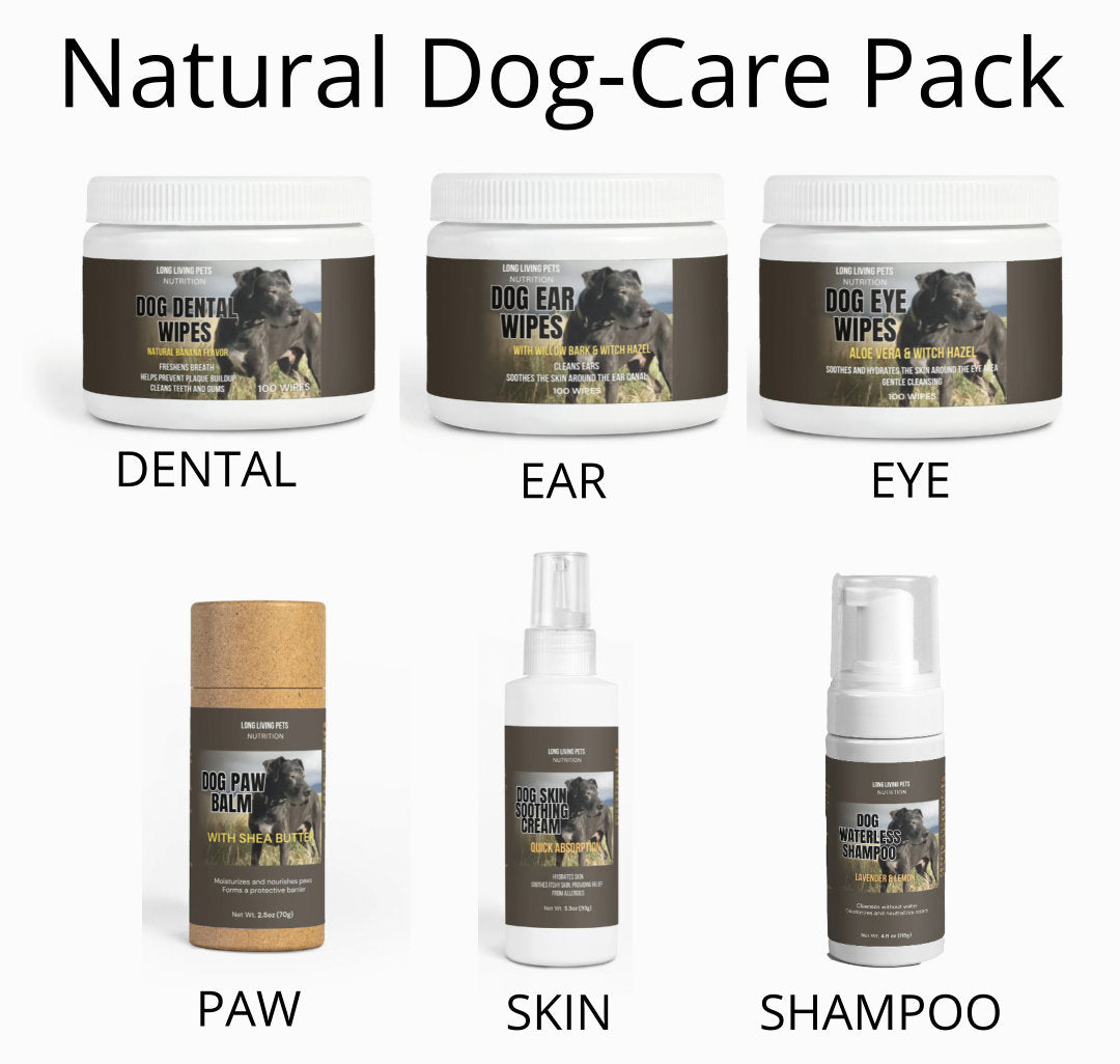 Dog Care Pack | All Natural Products for Teeth, Skin, Eyes, Ears and Paws