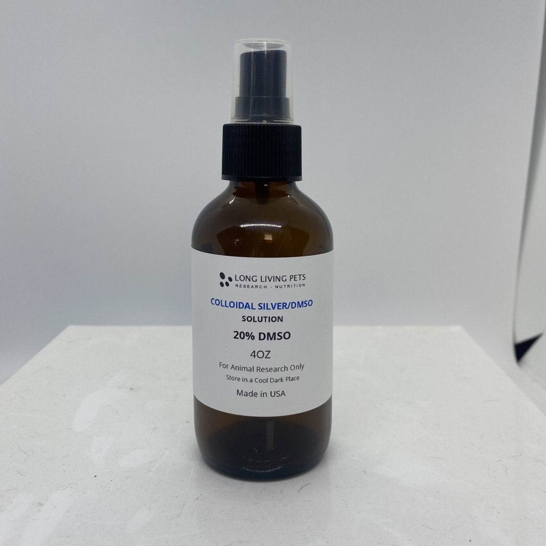 Colloidal Silver with 20% DMSO  solution for dogs and cats | For External Use