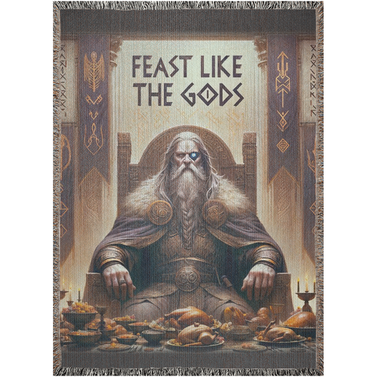 Feast Like the God featuring Odin Woven Blankets