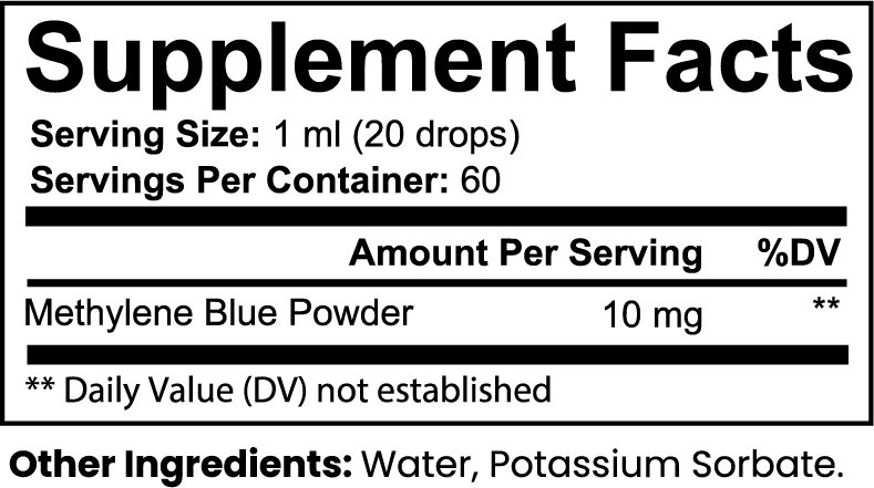 Methylene Blue Drops |Made in USA