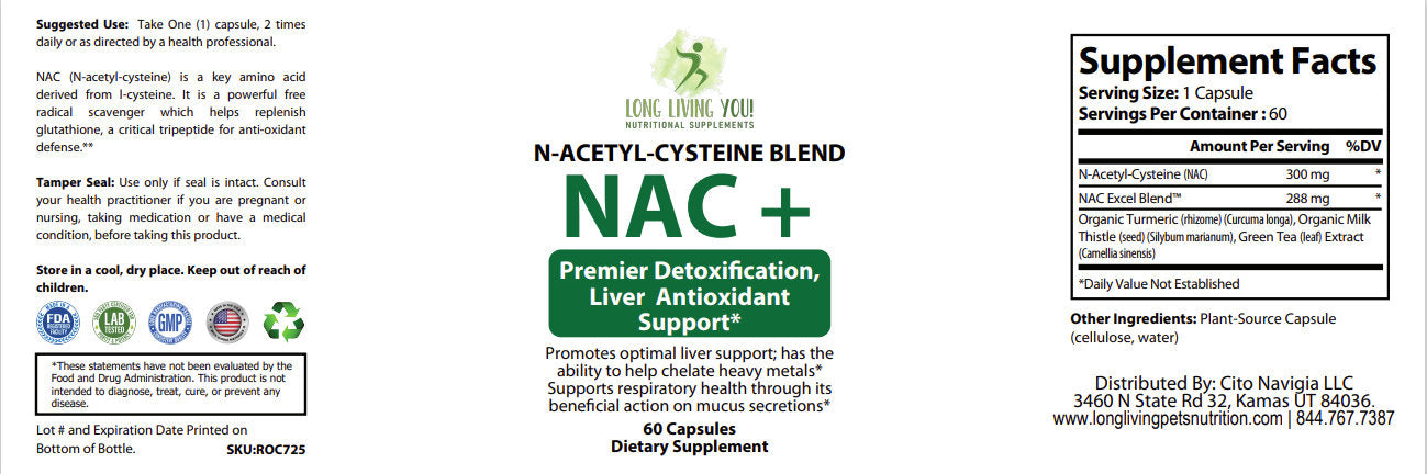 NAC Plus - Turmeric, Milk Thistle and Green Tea