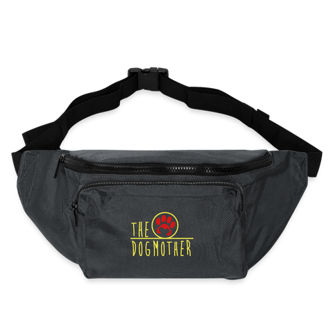 The Dog Mother Large Crossbody Fanny Pack - charcoal gray