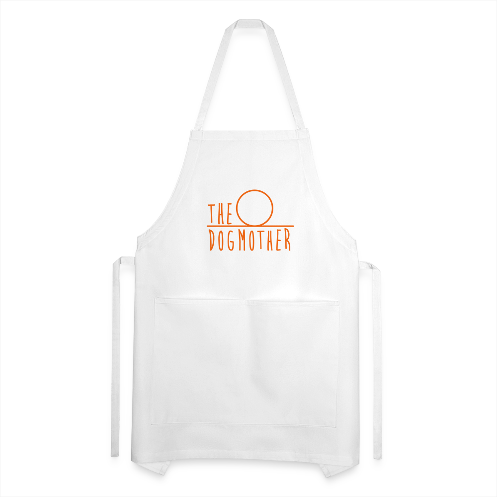 The Dog Mother Adjustable Apron - white