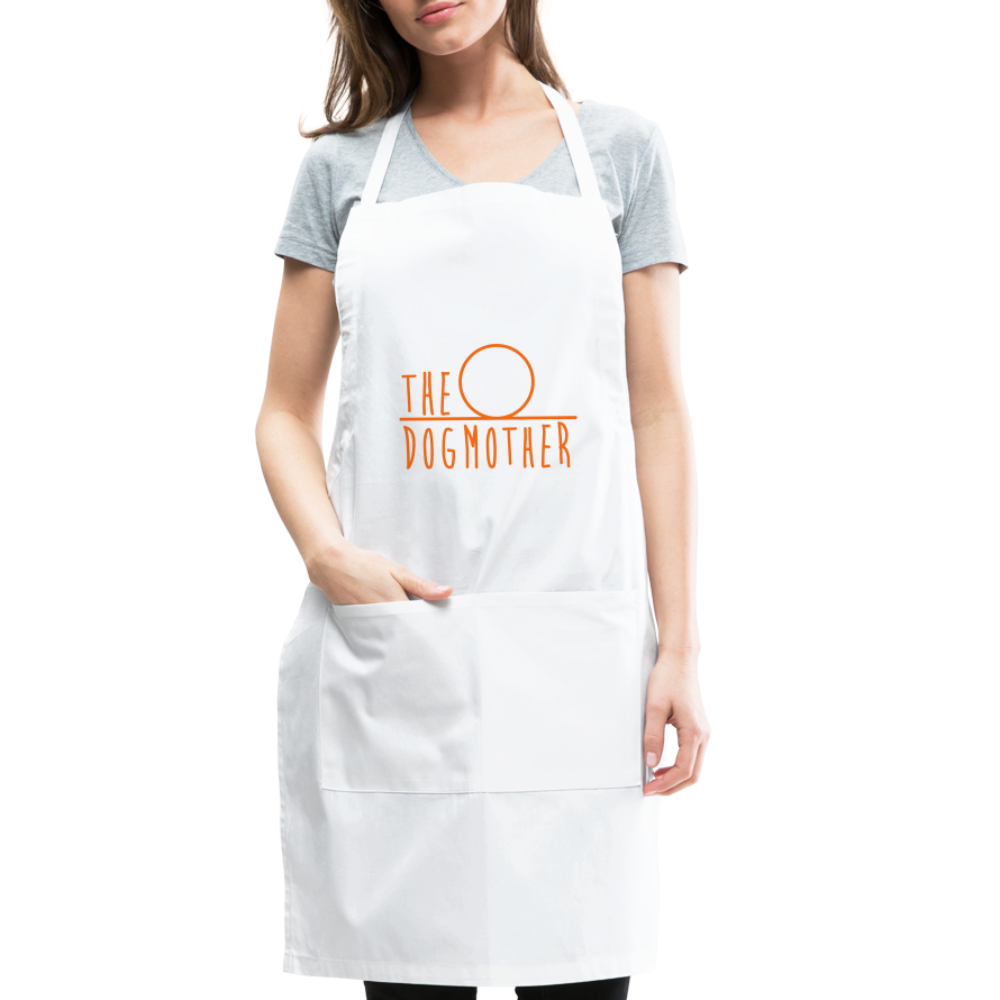 The Dog Mother Adjustable Apron - white