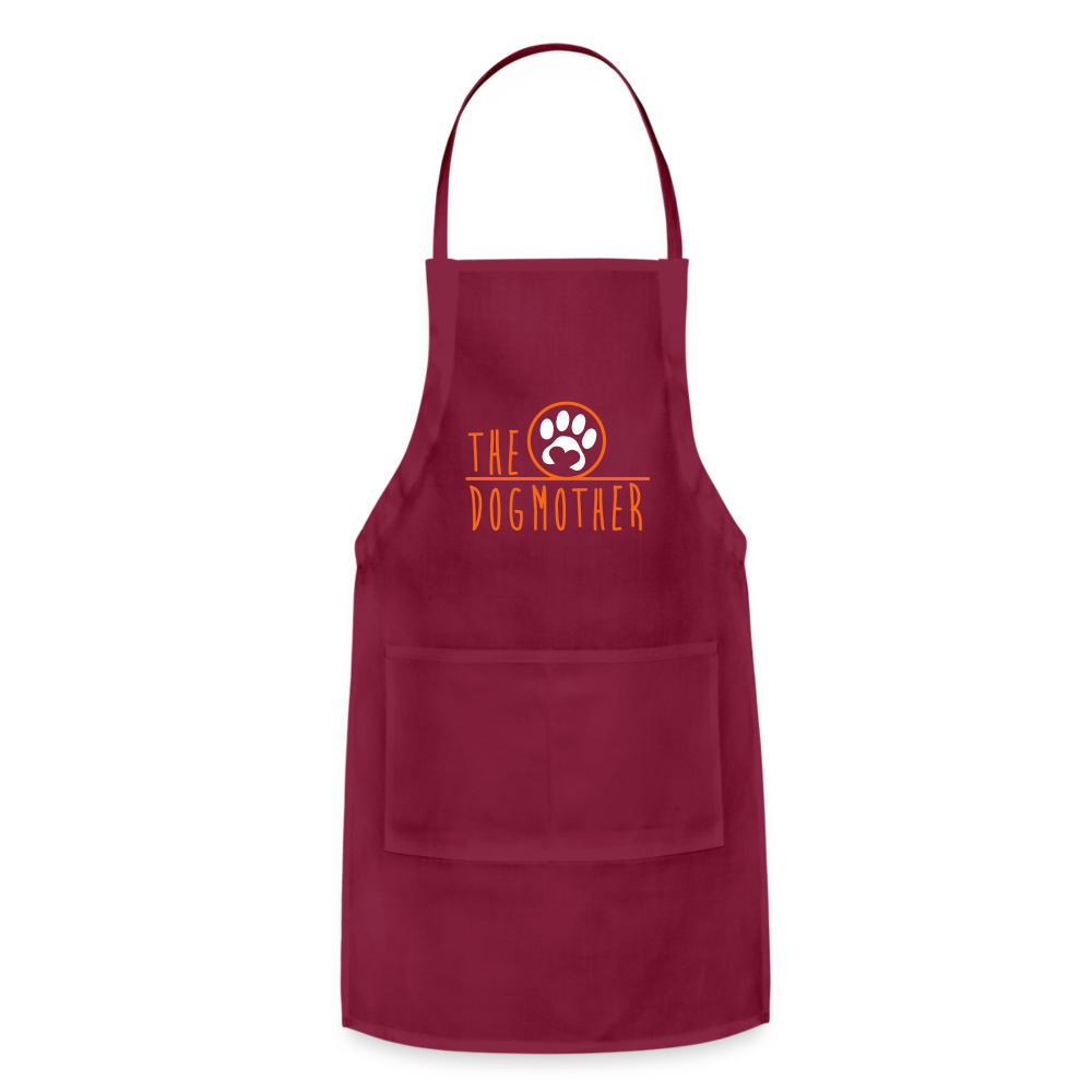 The Dog Mother Adjustable Apron - burgundy