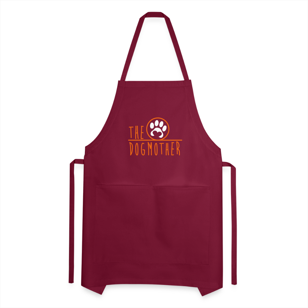 The Dog Mother Adjustable Apron - burgundy