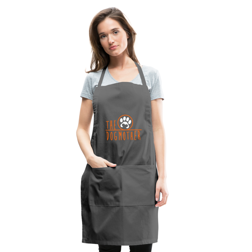 The Dog Mother Adjustable Apron - charcoal