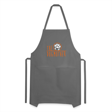 The Dog Mother Adjustable Apron - charcoal