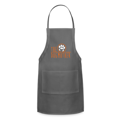 The Dog Mother Adjustable Apron - charcoal