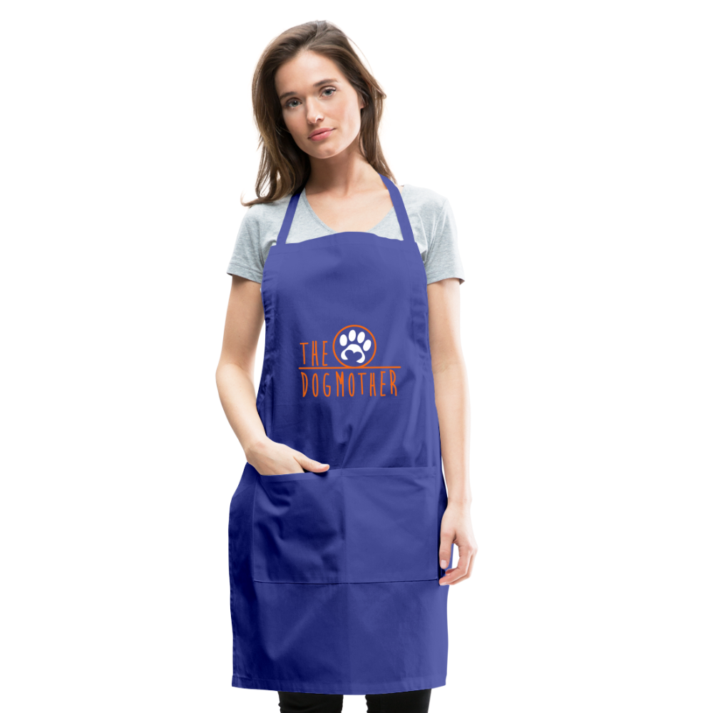 The Dog Mother Adjustable Apron - royal blue