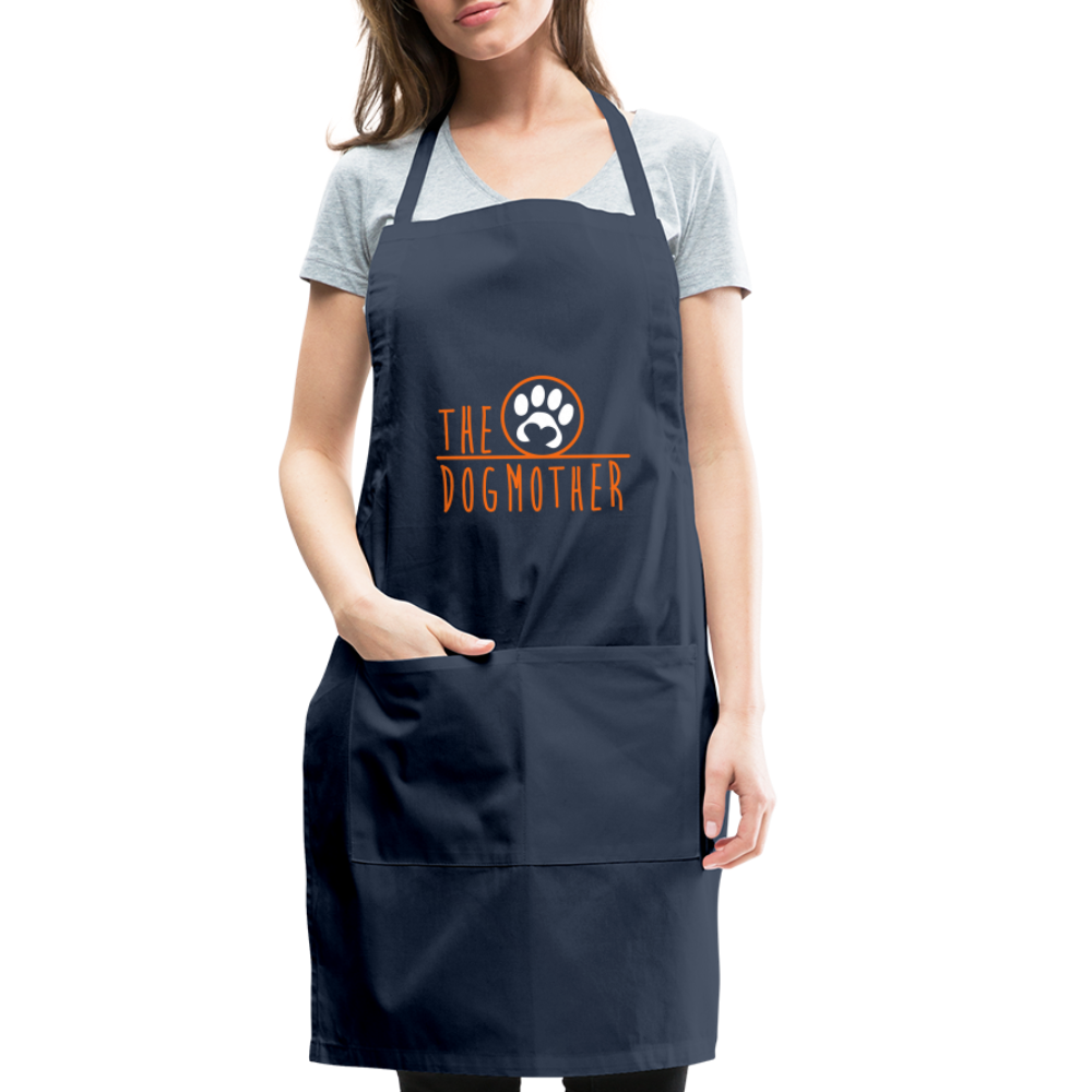 The Dog Mother Adjustable Apron - navy