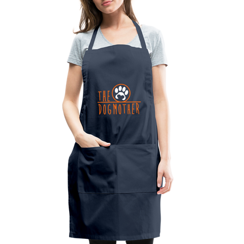 The Dog Mother Adjustable Apron - navy
