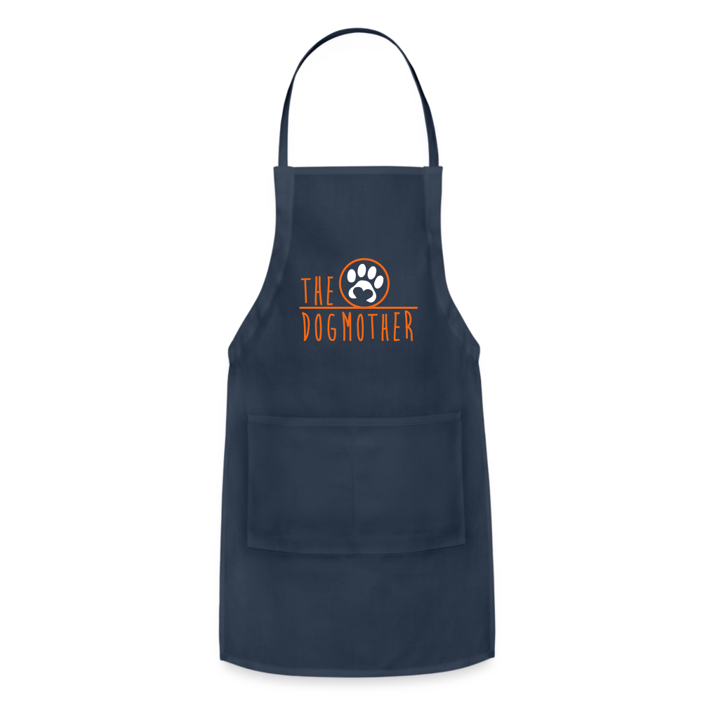 The Dog Mother Adjustable Apron - navy