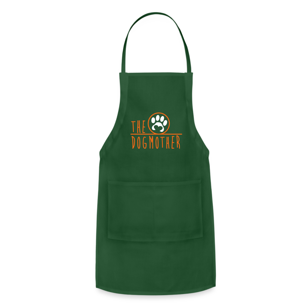 The Dog Mother Adjustable Apron - forest green