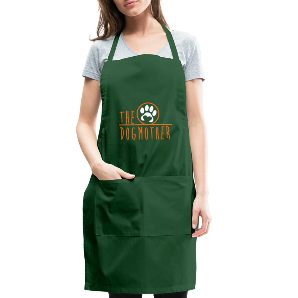 The Dog Mother Adjustable Apron - forest green