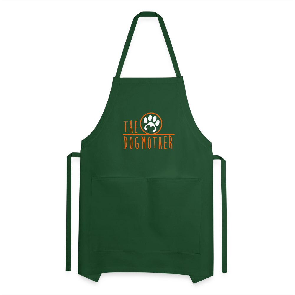 The Dog Mother Adjustable Apron - forest green