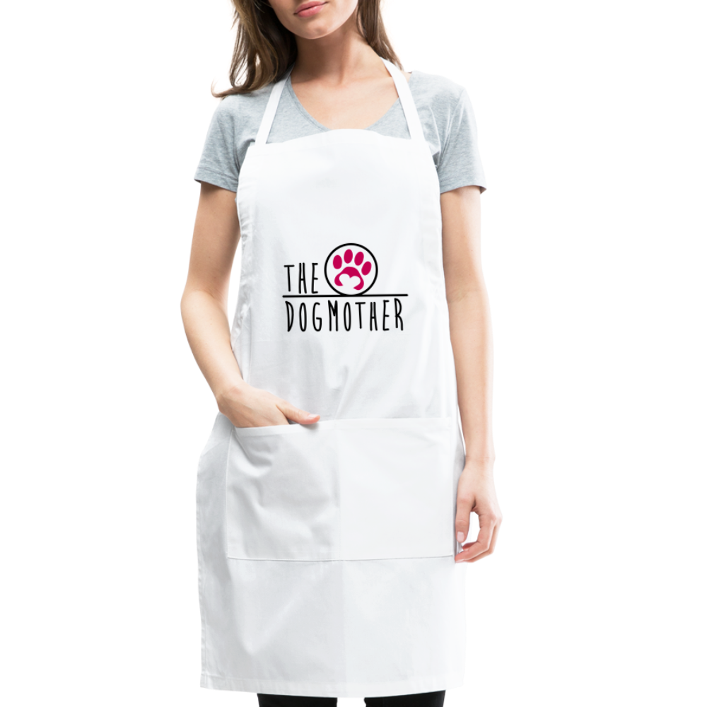 The Dog Mother Adjustable Apron - white