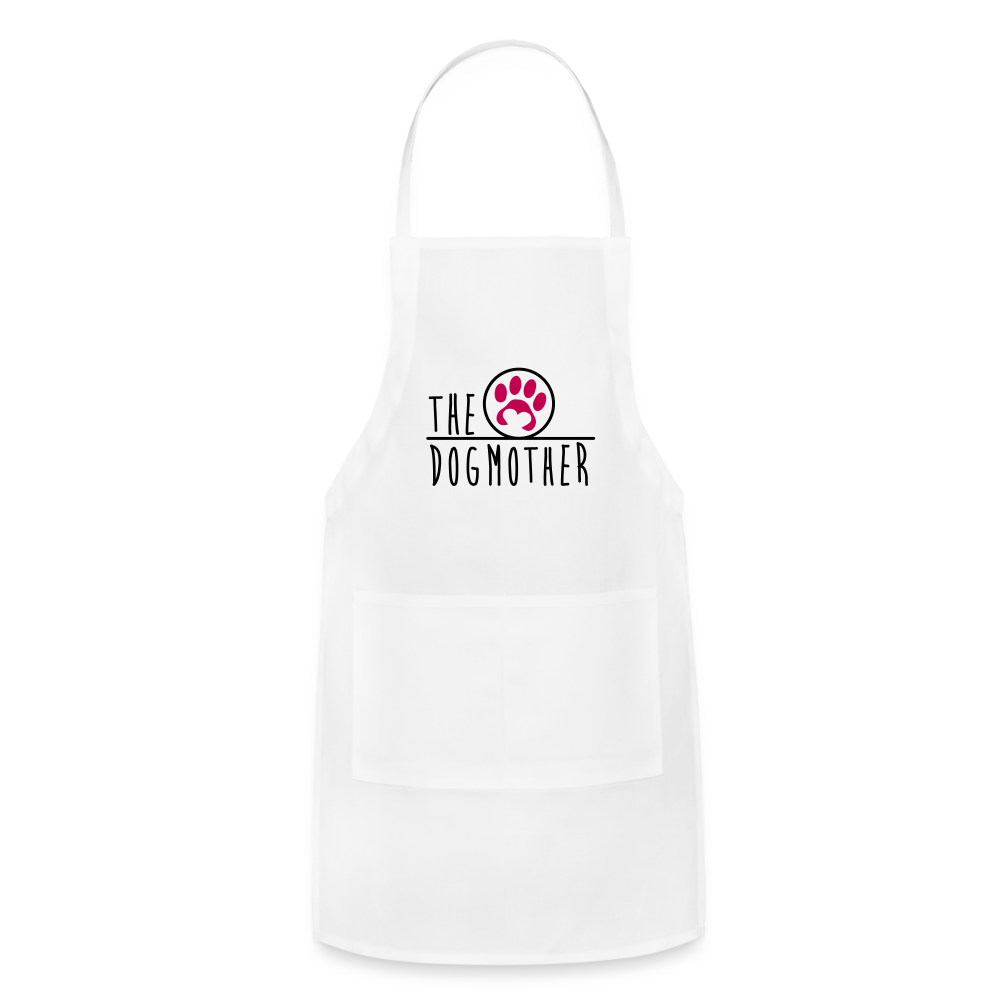 The Dog Mother Adjustable Apron - white