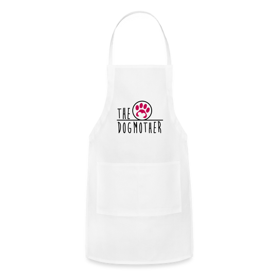 The Dog Mother Adjustable Apron - white