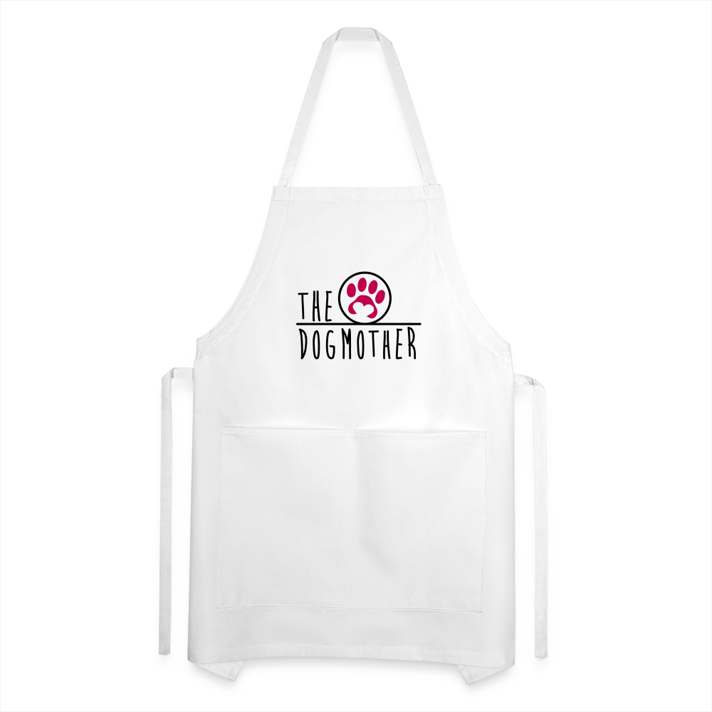 The Dog Mother Adjustable Apron - white