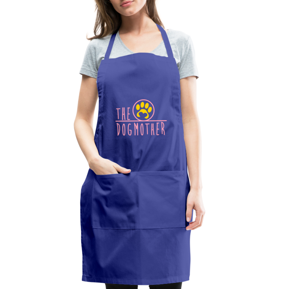 The Dog Mother Adjustable Apron - royal blue