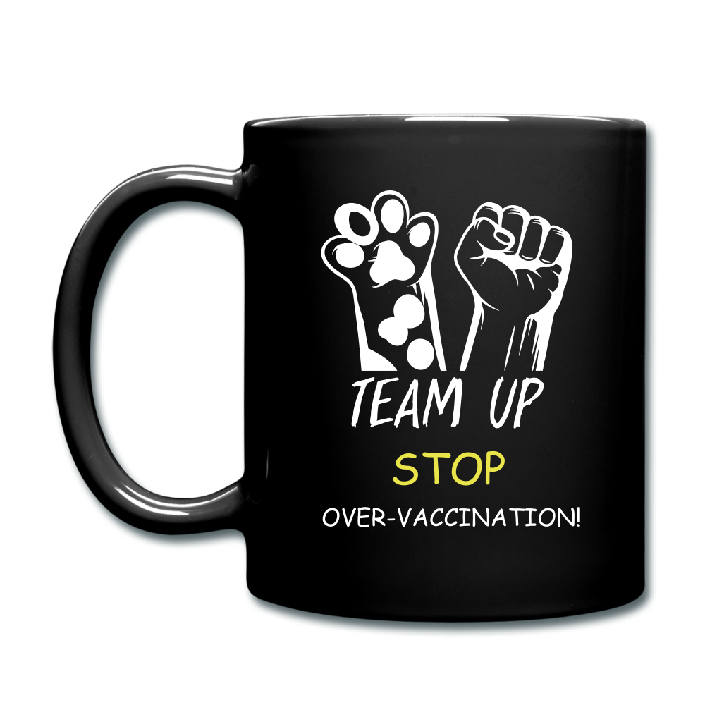 Team Up Stop Over-Vaccination Full Color Mug - black