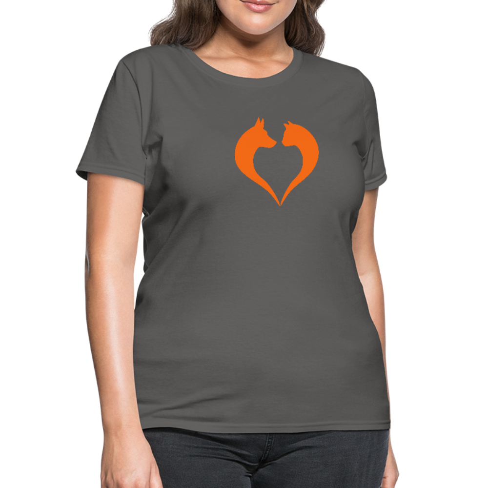 I love dogs and cats Women's T-Shirt - charcoal