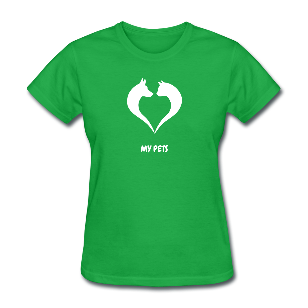 Love My Pets Women's T-Shirt - bright green
