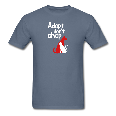 Image of Adopt don't Shop Men's T-Shirt - denim
