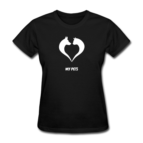 Image of Love My Pets Women's T-Shirt - black