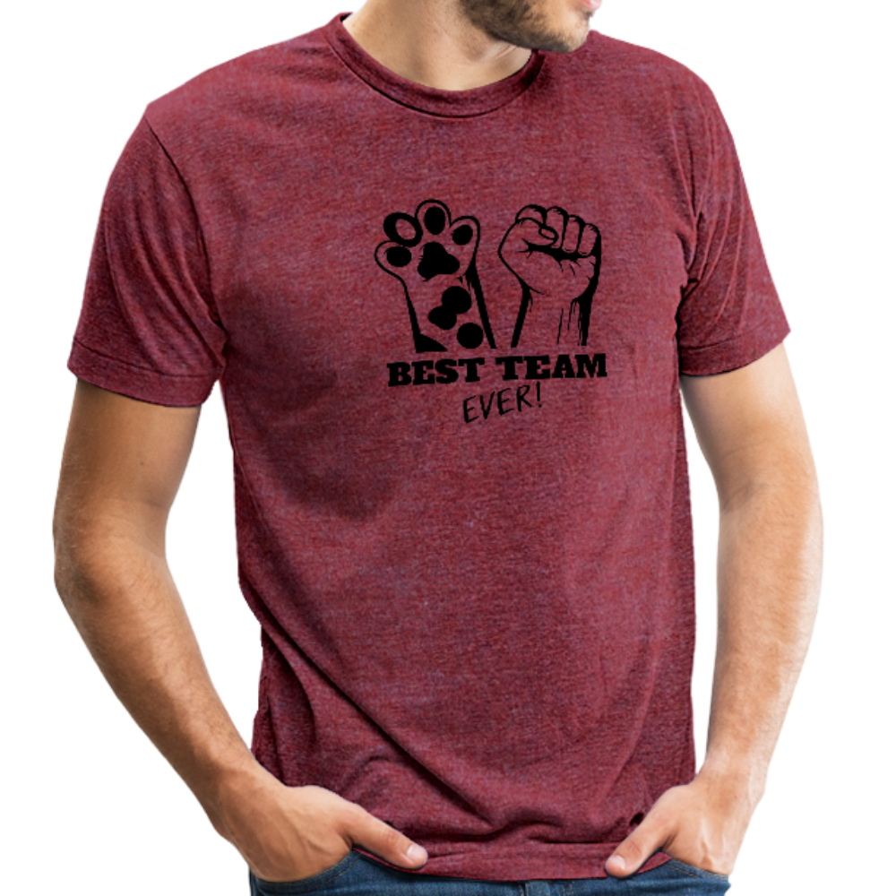 Beast Feeding Ever Unisex Tri-Blend T-Shirt - heather cranberry