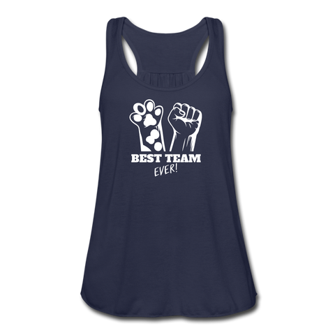 Best Team Ever Women's Flowy Tank Top by Bella - navy