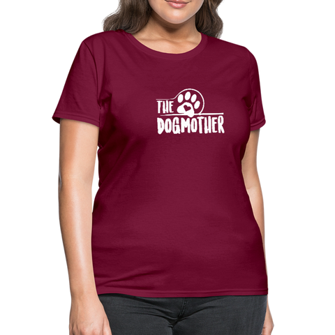 Image of The Dog Mother Women's T-Shirt - burgundy