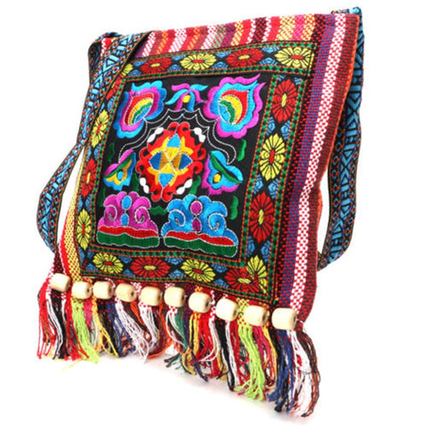 Image of Fashionable Boho Bags | Made of bright fabrics with intricate designs.
