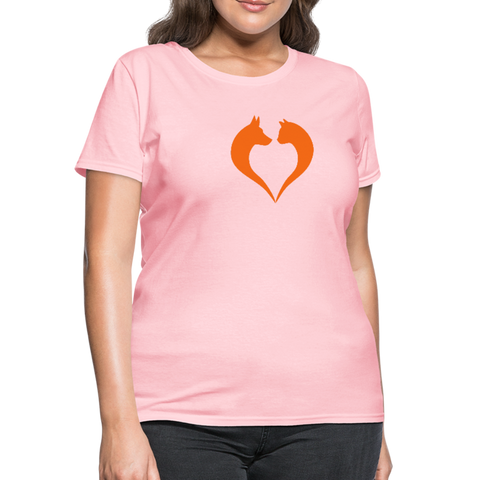 Image of I love dogs and cats Women's T-Shirt - pink