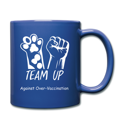 Image of Team Up Against Over-Vaccination! Full Color Mug - royal blue
