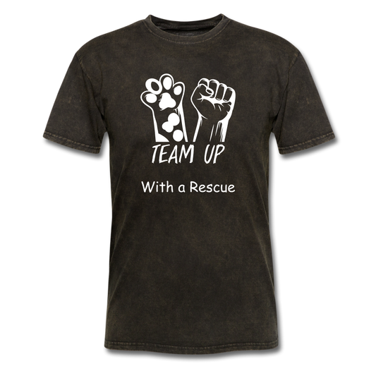 Team Up with a Rescue Men's T-Shirt - mineral black