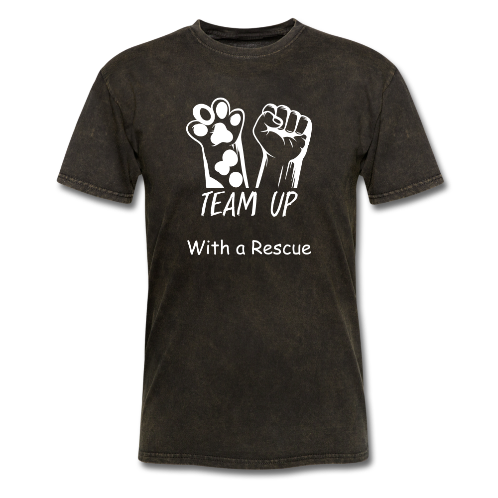 Team Up with a Rescue Men's T-Shirt - mineral black